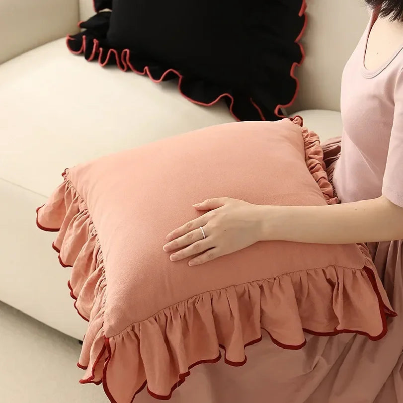 Ruffle Edge Cushion Cover