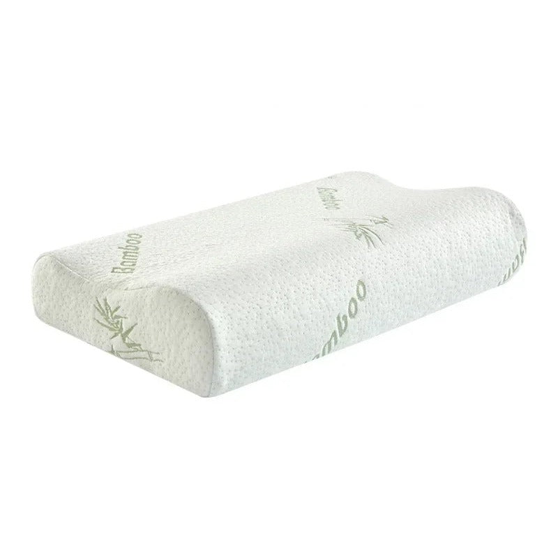 Bamboo memory foam pillow — bamboo white cover