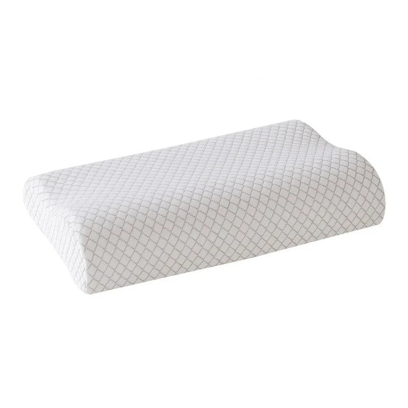 Bamboo memory foam pillow — lattice white cover