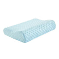 Bamboo memory foam pillow — velvet blue cover