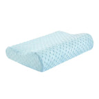 Bamboo memory foam pillow — velvet blue cover