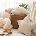 Shaped cushions styled in a living room