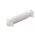 White lace ruffle bolster pillow