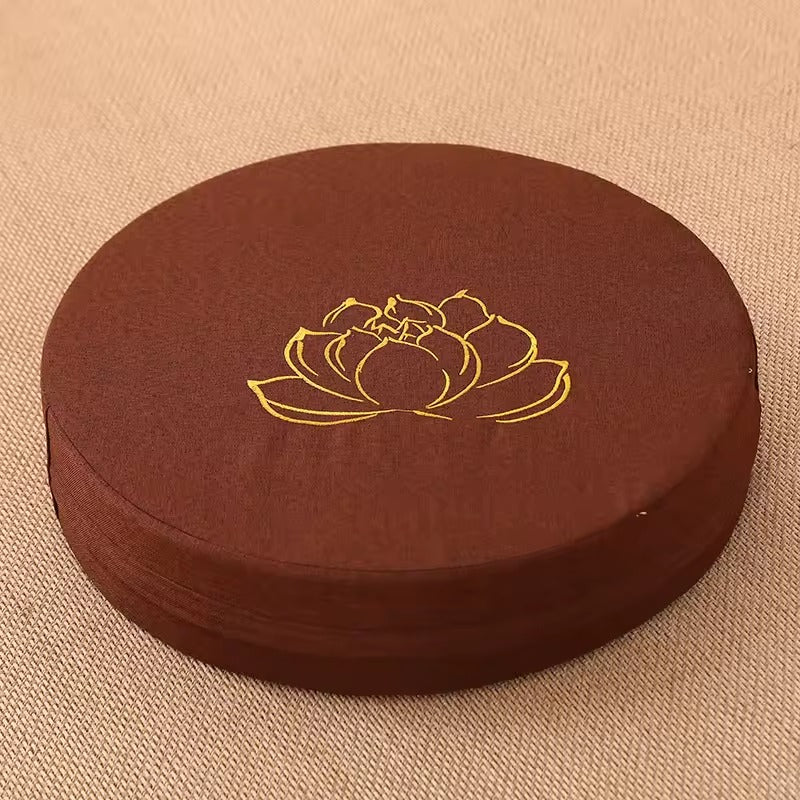 Linen Meditation Cushion - Coffee