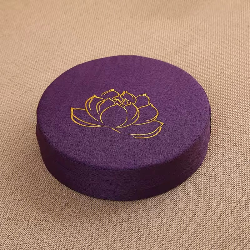 Linen Meditation Cushion - Dark Purple