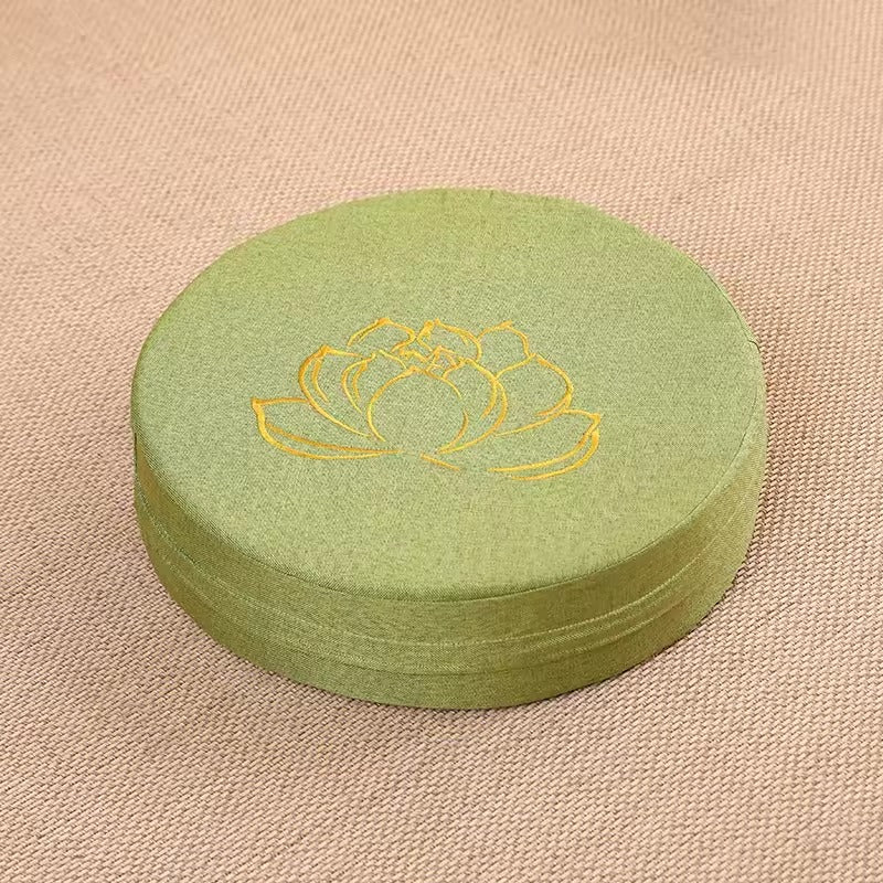 Linen Meditation Cushion - Green