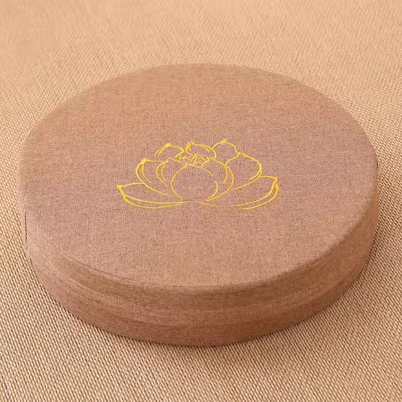 Linen Meditation Cushion - Khaki