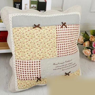 Patchwork floral cushion — Design 6