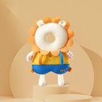 Orange lion head-guard backpack pillow