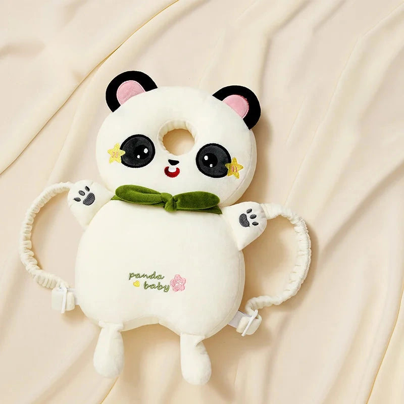 Panda head-guard backpack pillow