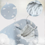 Cloud-print nursing arm pillow detail