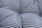 Thick Tufted Ticking Stripe Floor Cushion - Stripe Blue