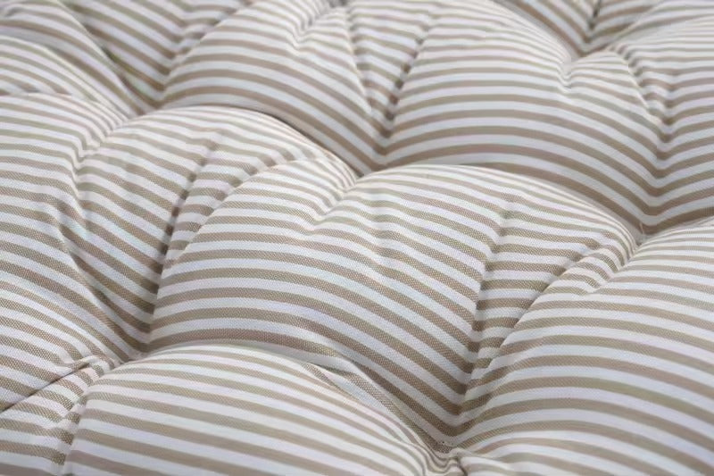 Thick Tufted Ticking Stripe Floor Cushion - Stripe Cream